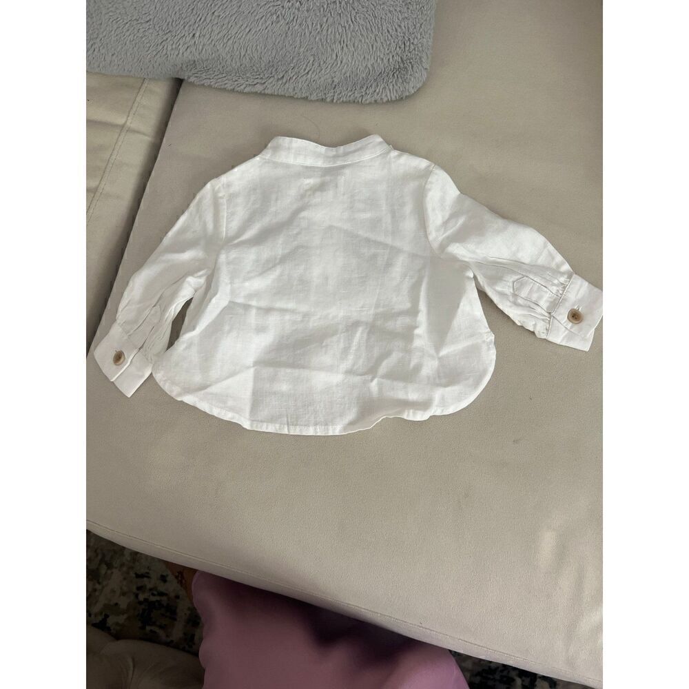 NWT Banana Republic Baby Kurta Blouse Linen Button Front Top 0-3M - Picture 3 of 3